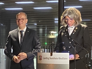 André Kuper, Präsident des Landtags Nordrhein-Westfalen und Britta Damm 