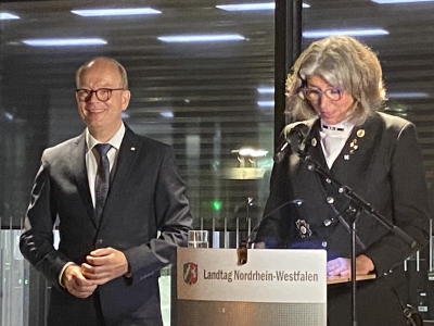 André Kuper, Präsident des Landtags Nordrhein-Westfalen und Britta Damm 